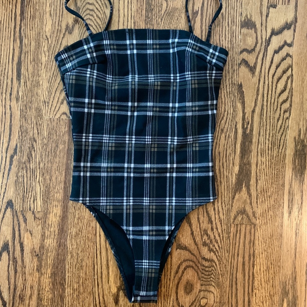 Plaid bodysuit